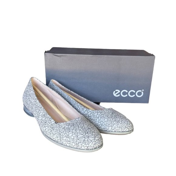 Ecco Anine Womens Ballet Flat Shoes Size 10 To 10.5 US 41 EU Silver Gray - Picture 3 of 9
